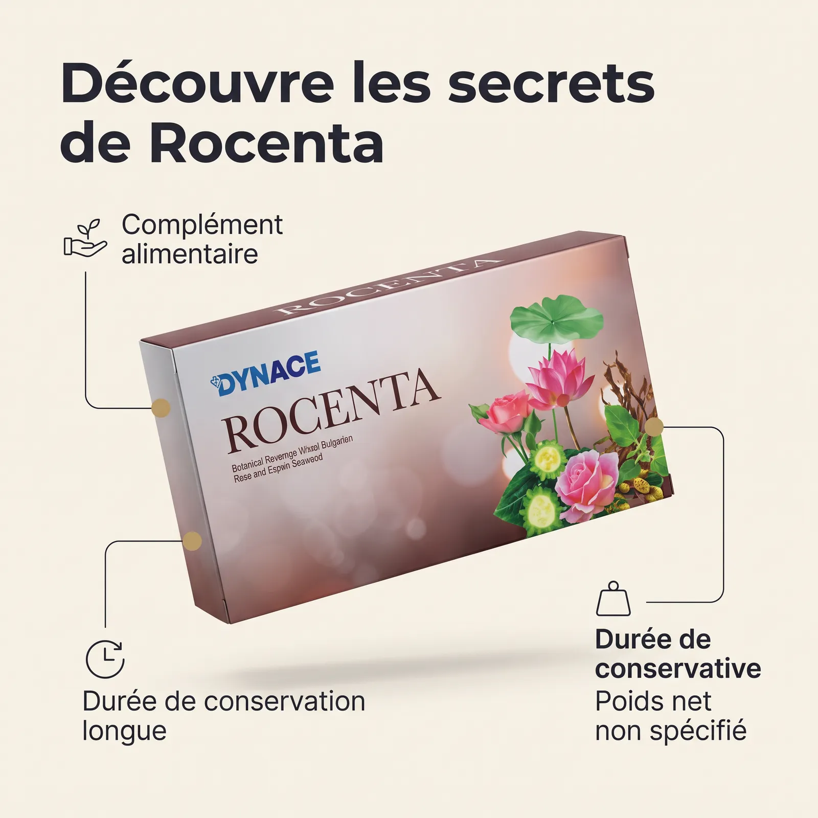 Rocenta : la formule botanique pour un bien-être durable et une jeunesse retrouvée — caractéristiques en image